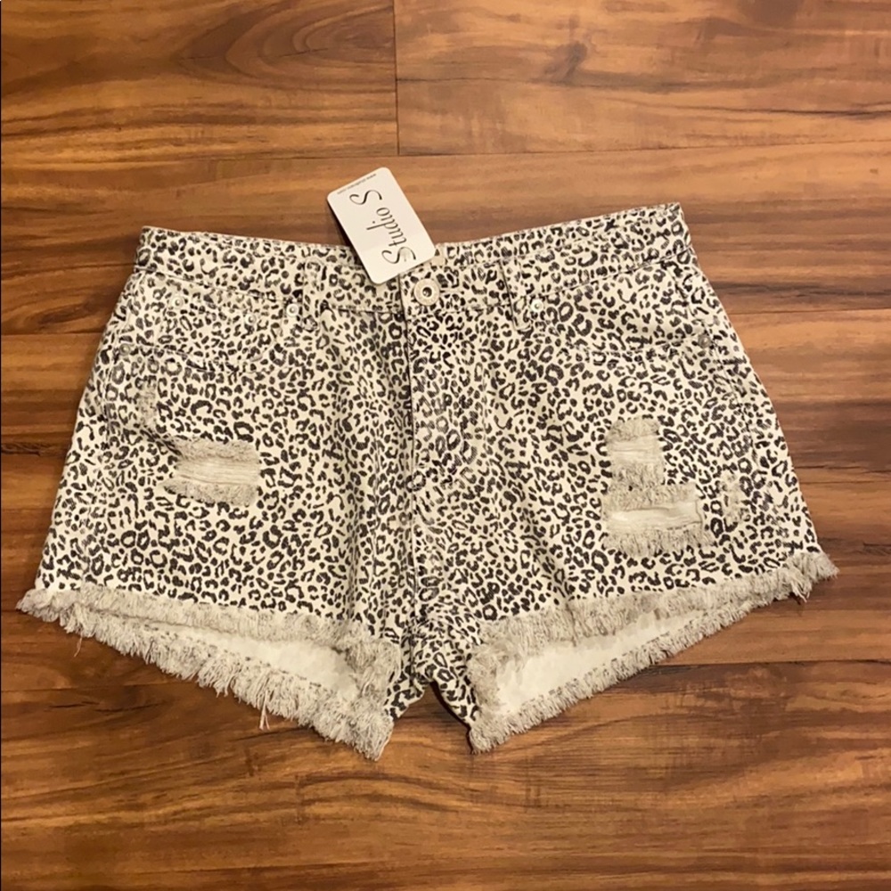 Cheetah Print Jean Shorts from a boutique